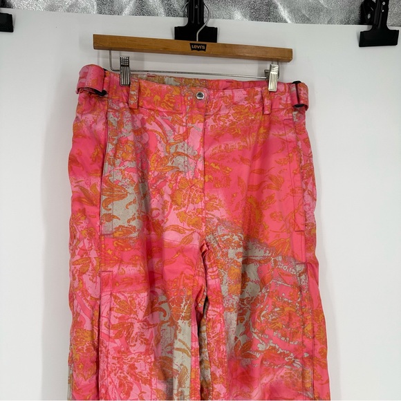 Obermeyer Pink Print Snow Pants Sz 10 Womens - Picture 2 of 8